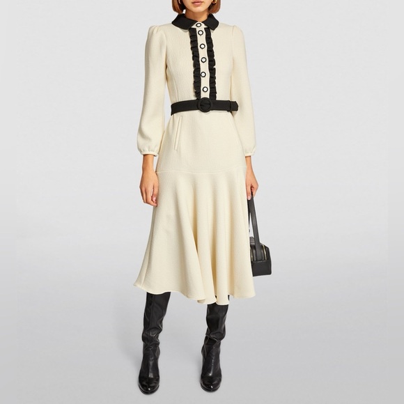 M&S 3/4 Sleeve Flare Midi Dress - Picture 6 of 6